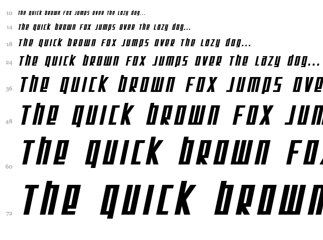 SF Square Root font waterfall